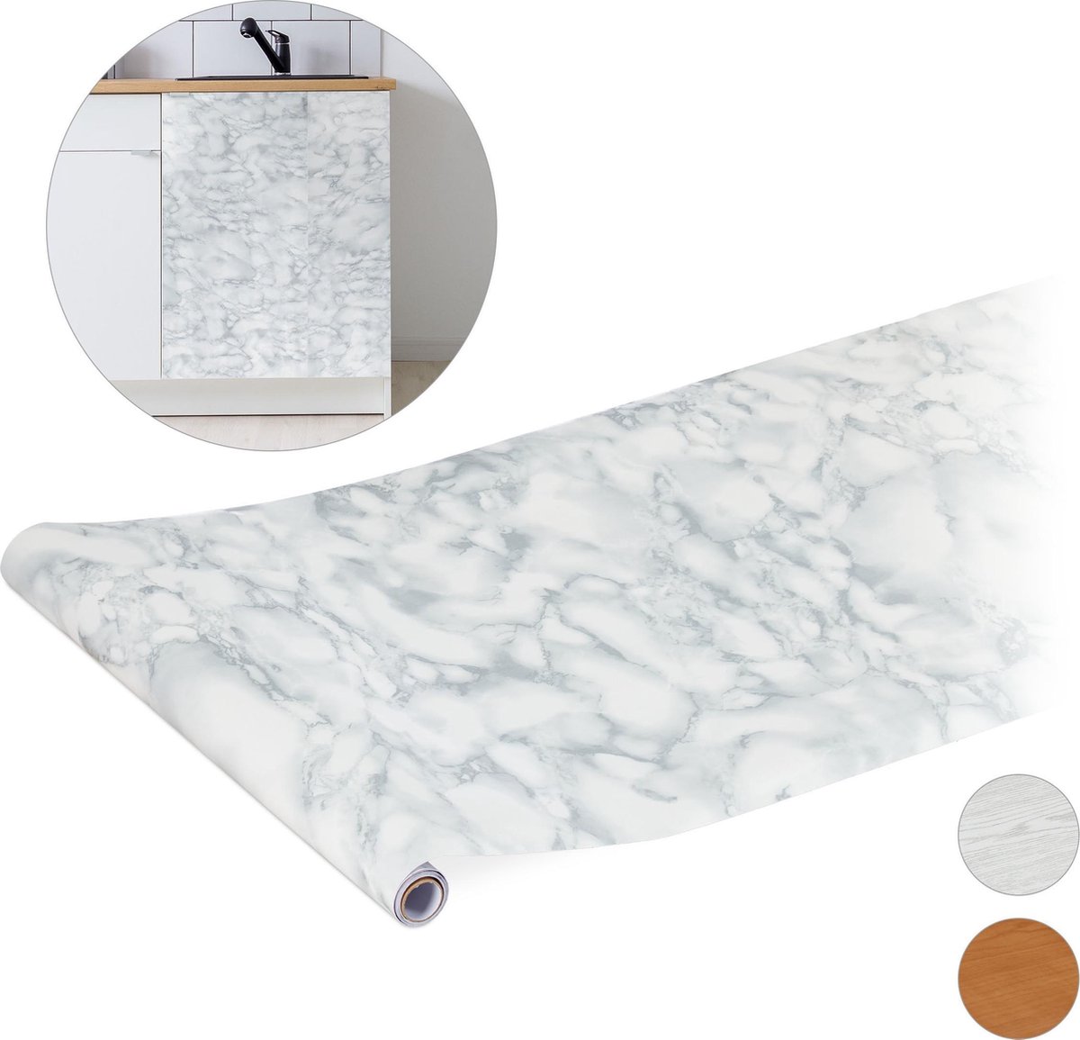 VaryPaper Behang marmerlook grijs goud 40 cm x 200 cm meubelfolie marmer folie werkblad keuken zelfklevende folie waterdichte plakfolie keukenachterwand wandbehang badkamer eetkamer kast