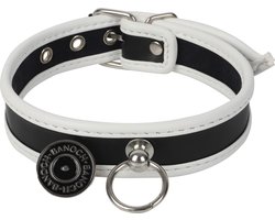 Banoch - Collar of O White - wit pu leer - halsband bdsm