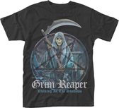 Grim Reaper Heren Tshirt -M- Walking In The Shadows Zwart