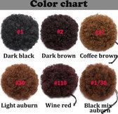 Afro Puff kleur 2 dark brown Afro Wrap Ponytail 50gram hair extensions