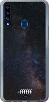 Samsung Galaxy A20s Hoesje Transparant TPU Case - Dark Space #ffffff