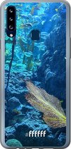 Samsung Galaxy A20s Hoesje Transparant TPU Case - Coral Reef #ffffff