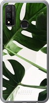 Huawei P Smart (2020) Hoesje Transparant TPU Case - Tropical Plants #ffffff