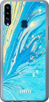 Samsung Galaxy A20s Hoesje Transparant TPU Case - Endless Azure #ffffff