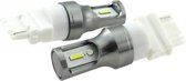 T25 3156 P27W set | autoverlichting LED 2 stuks | 2-SMD xenon wit 6000K - 839 Lumen | 12V DC - 9.6 Watt