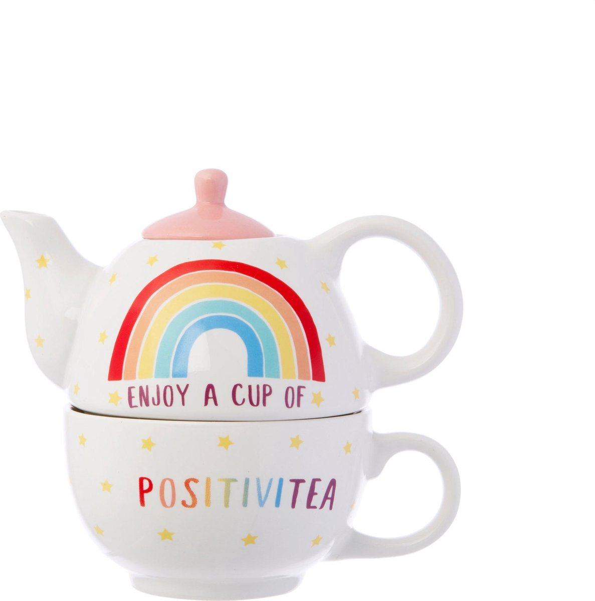 Tea for one theeset - Regenboog