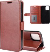 Apple iPhone 12 Mini hoesje - Wallet bookcase - Bruin - GSM Hoesje - Telefoonhoesje Geschikt Voor Apple iPhone 12 Mini