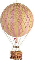 Authentic Models - Luchtballon Floating The Skies - Luchtballon decoratie - Kinderkamer decoratie - Roze - Ø 8,5cm