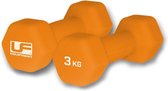 Bol.com Reydon Dumbbells Urban Fitness Hex 3 Kg Neopreen Oranje 2 Stuks aanbieding
