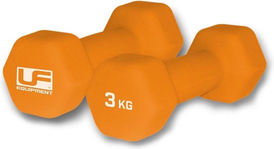 Hex Dumbbells (1 Paar) Gewichten Orange 3kg