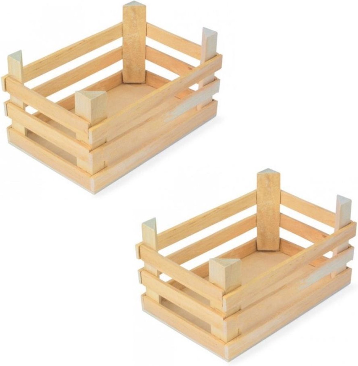 Set 6x stuks kleine houten kisten/kistjes/kratjes 18 12 x 10 cm | bol.com