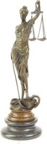 The Lady Justice - Bronzen beeldje - handgemaakt - 23,5 cm hoog
