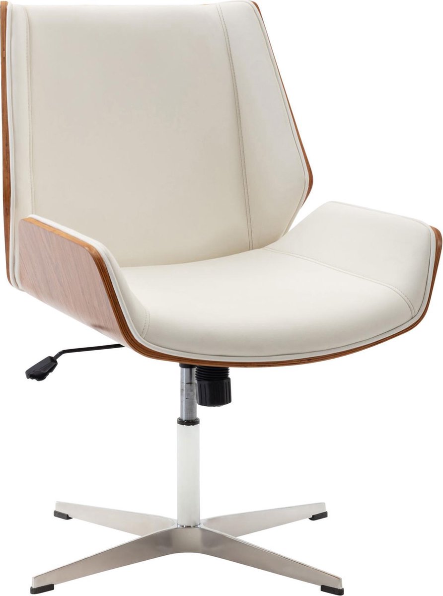 Chaise visiteur - Chaise de bureau - Fonction d'inclinaison - Simili cuir -  Wit