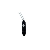 Ashanger met ketting kogel kruis staal zwart 5cm