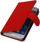 Wicked Narwal | bookstyle / book case/ wallet case Hoes voor Samsung Galaxy Young S6310 Rood