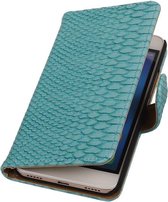 Wicked Narwal | Snake bookstyle / book case/ wallet case Hoes voor Huawei Honor 4 A / Y6 Turquoise