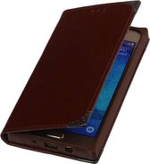 Wicked Narwal | TPU Map Booktype Hoes voor Samsung galaxy j7 2015 Bruin