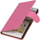 Wicked Narwal | bookstyle / book case/ wallet case Hoes voor Huawei Honor 3 Roze