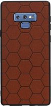 Wicked Narwal | Hexagon Hard Case voor Samsung Samsung Galaxy Note 9 Bruin