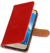 Wicked Narwal | Premium PU Leder bookstyle / book case/ wallet case voor Huawei P9 Lite mini Rood