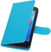 Wicked Narwal | Motorola Moto C Portemonnee hoesje booktype wallet case Turquoise