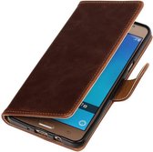 Wicked Narwal | Premium PU Leder bookstyle / book case/ wallet case voor Samsung Galaxy J7 (2016) J710F Mocca