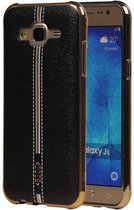 Wicked Narwal | M-Cases Leder Look TPU Hoesje voor Samsung galaxy j5 2015 J500F Zwart