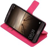 Wicked Narwal | Cross Pattern TPU bookstyle / book case/ wallet case voor Huawei Mate 9 Roze