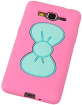 Wicked Narwal | Vlinder Standing TPU Case voor Grand Prime G530F Roze