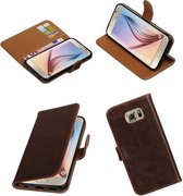 Premium PU Leder bookstyle met autosleep-functie / book case/ wallet case voor Samsung Galaxy S7  G938F Mocca