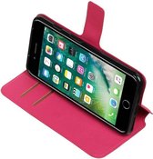 Wicked Narwal | Cross Pattern TPU bookstyle / book case/ wallet case voor iPhone 7/8 Plus Roze