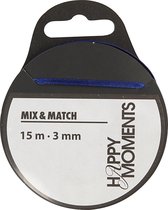 Happy Moments Satijnlint 3 Mm X 15 M Donkerblauw