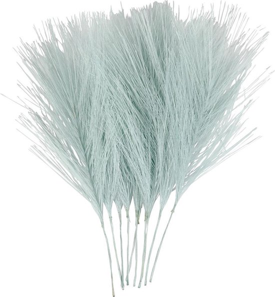 Plumes artificielles L: 15 cm l: 8 cm bleu clair 10 pièces