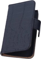 Wicked Narwal | Croco bookstyle / book case/ wallet case Hoes voor Motorola Motorola Nexus 6 Zwart