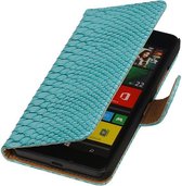 Wicked Narwal | Snake bookstyle / book case/ wallet case Hoes voor Microsoft Microsoft Lumia 640 Turquoise
