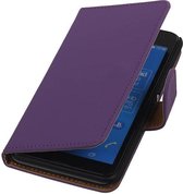 Wicked Narwal | bookstyle / book case/ wallet case Hoes voor sony Xperia E4g Paars