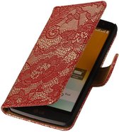 Wicked Narwal | Lace bookstyle / book case/ wallet case Hoes voor LG Bello D335 Rood