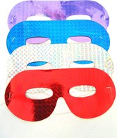 Maskers glimmend 4 stuks, carnaval, halloween en feest