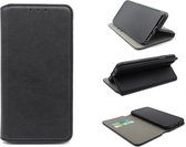 Samsung Galaxy M11 Hoesje Zwart - Luxe Kunstlederen Slim Portemonnee Book Case