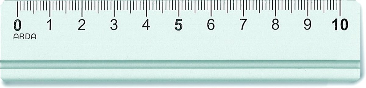 Aluminium Liniaal 10cm Handig voor in een BuJo of Organizer