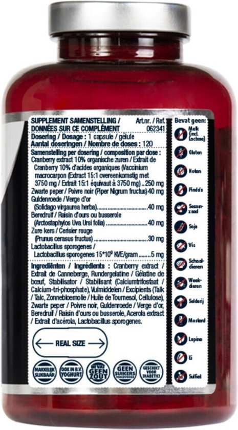 Lucovitaal Cranberry X-tra Forte Voedingssupplement - 120 capsules