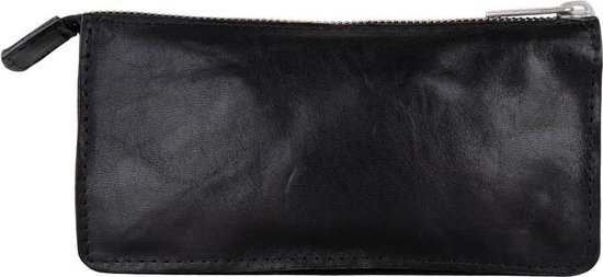 Portemonnees Wallet M Vegetable Tanned Leather Zwart | bol.com