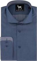 GENTS | Blumfontain Overhemd Heren Volwassenen polkadot denim-blauw Maat L 41/42