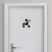 Toilet sticker Verschoning baby 3 | Toilet sticker | WC Sticker | Deursticker toilet | WC deur sticker | Deur decoratie sticker