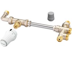 Danfoss samengestelde verdelers, RA-K met radiatorbocht vloeraansluiting RA-K/KW 013G3206