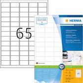 HERMA Adresetiketten Premium A4 38.1x21.2 mm ronde hoeken wit papier mat 6500 st.