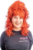 Pruik 1127 Wig-it, Cosplay, koperrode hoge behive pruik, Peg Bundy