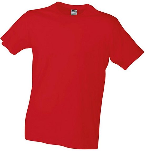 James and Nicholson Heren Slim Fit T-Shirt (Rood)