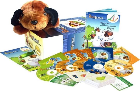 Afbeelding van het spel Leerpakket Spaans voor kinderen (PetraLingua) - Taalcursus DVD, Audio-CD, Boek, Speelkaarten en meer!