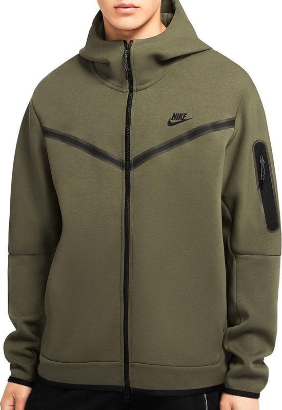 Nike Sportswear Tech Flock Hoodie Full Zip Heren Vest - Maat L | bol.